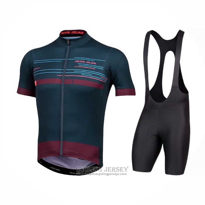 2021 Cycling Jersey Pearl Izumi Dark Blue Deep Red Short Sleeve And Bib Short